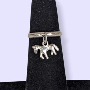 (2/$20) Dangling Metal Horse Ring